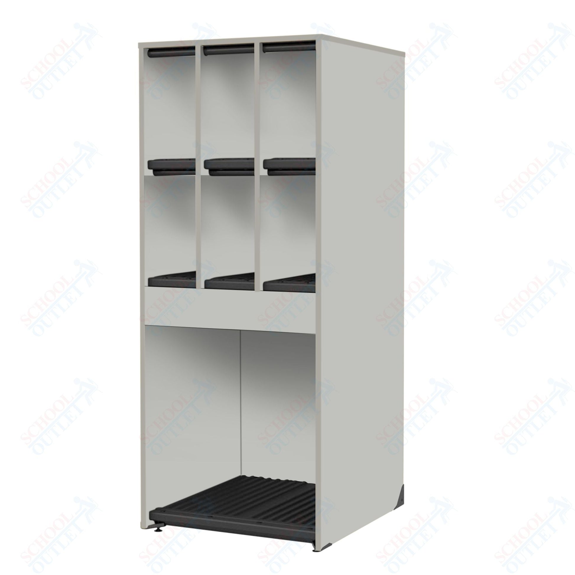 Marco Band - Stor Collection 6 Small/1 Large Compartment 29" Deep Instrument Storage Cabinet 68"H (BS134) - SchoolOutlet