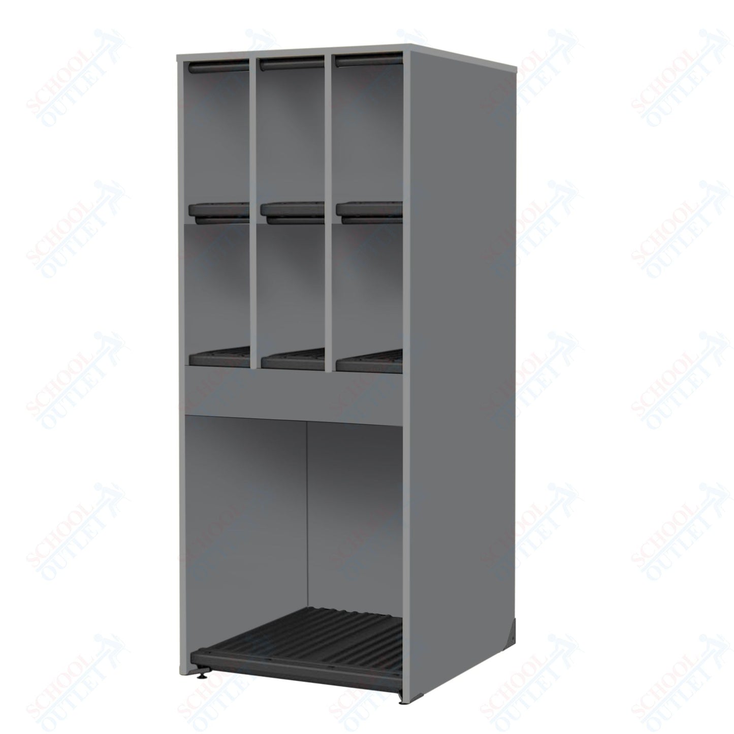 Marco Band - Stor Collection 6 Small/1 Large Compartment 29" Deep Instrument Storage Cabinet 68"H (BS134) - SchoolOutlet