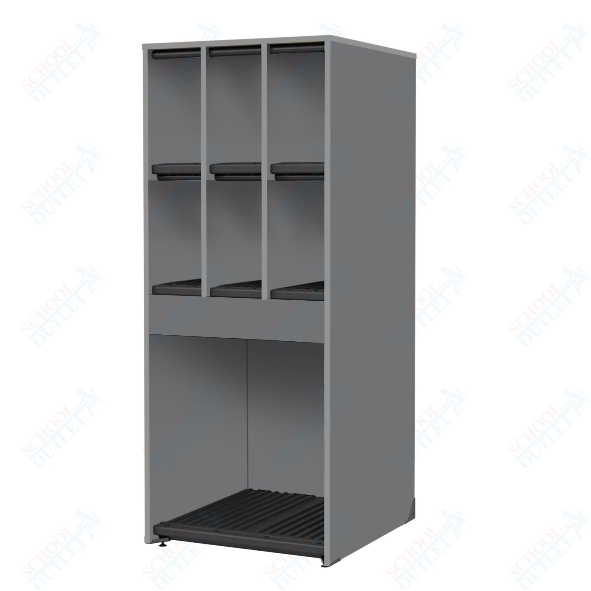 Marco Band - Stor Collection 6 Small/1 Large Compartment 29" Deep Instrument Storage Cabinet 68"H (BS134) - SchoolOutlet