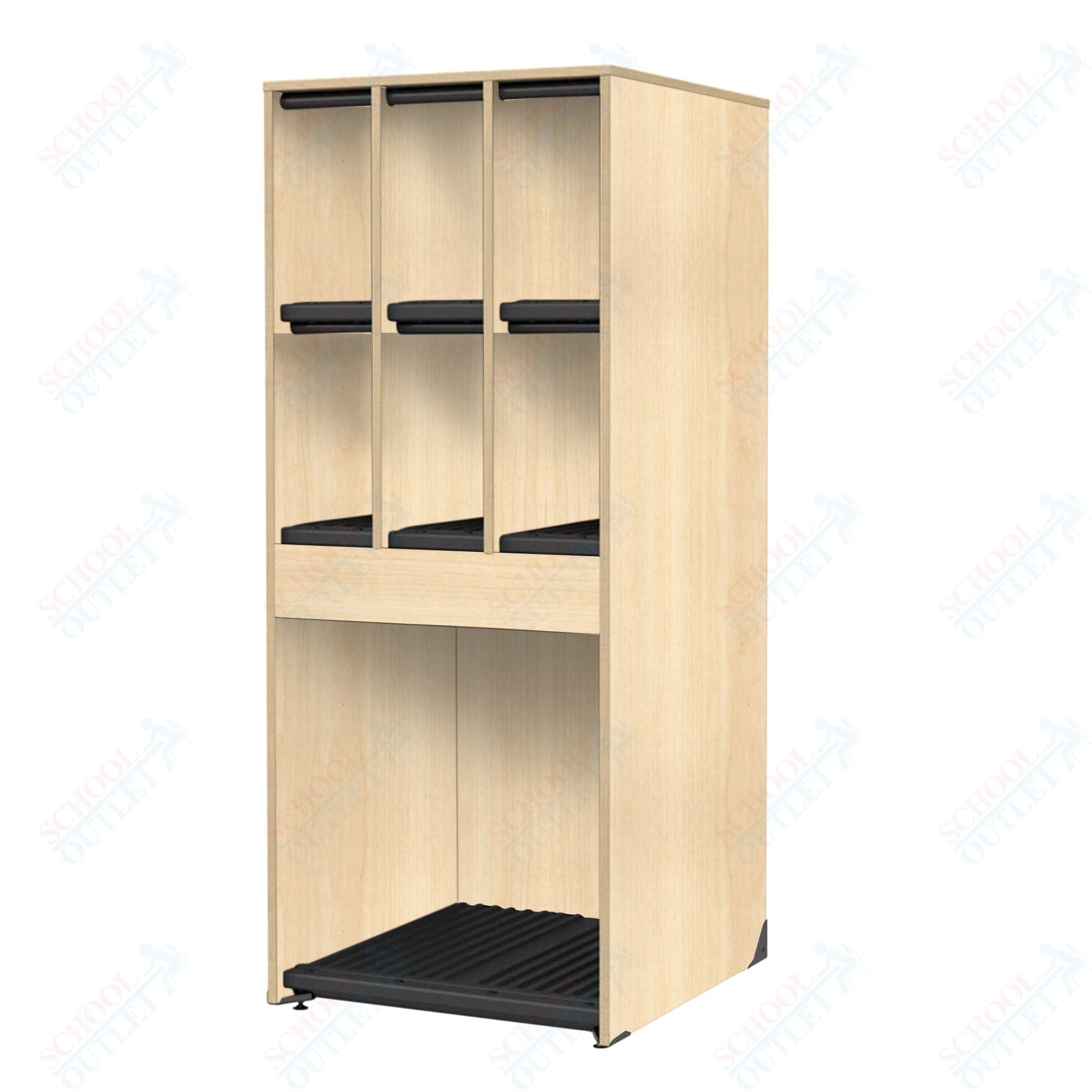Marco Band - Stor Collection 6 Small/1 Large Compartment 29" Deep Instrument Storage Cabinet 68"H (BS134) - SchoolOutlet