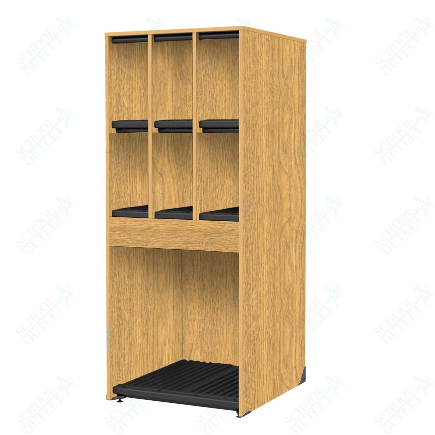 Marco Band - Stor Collection 6 Small/1 Large Compartment 29" Deep Instrument Storage Cabinet 68"H (BS134) - SchoolOutlet