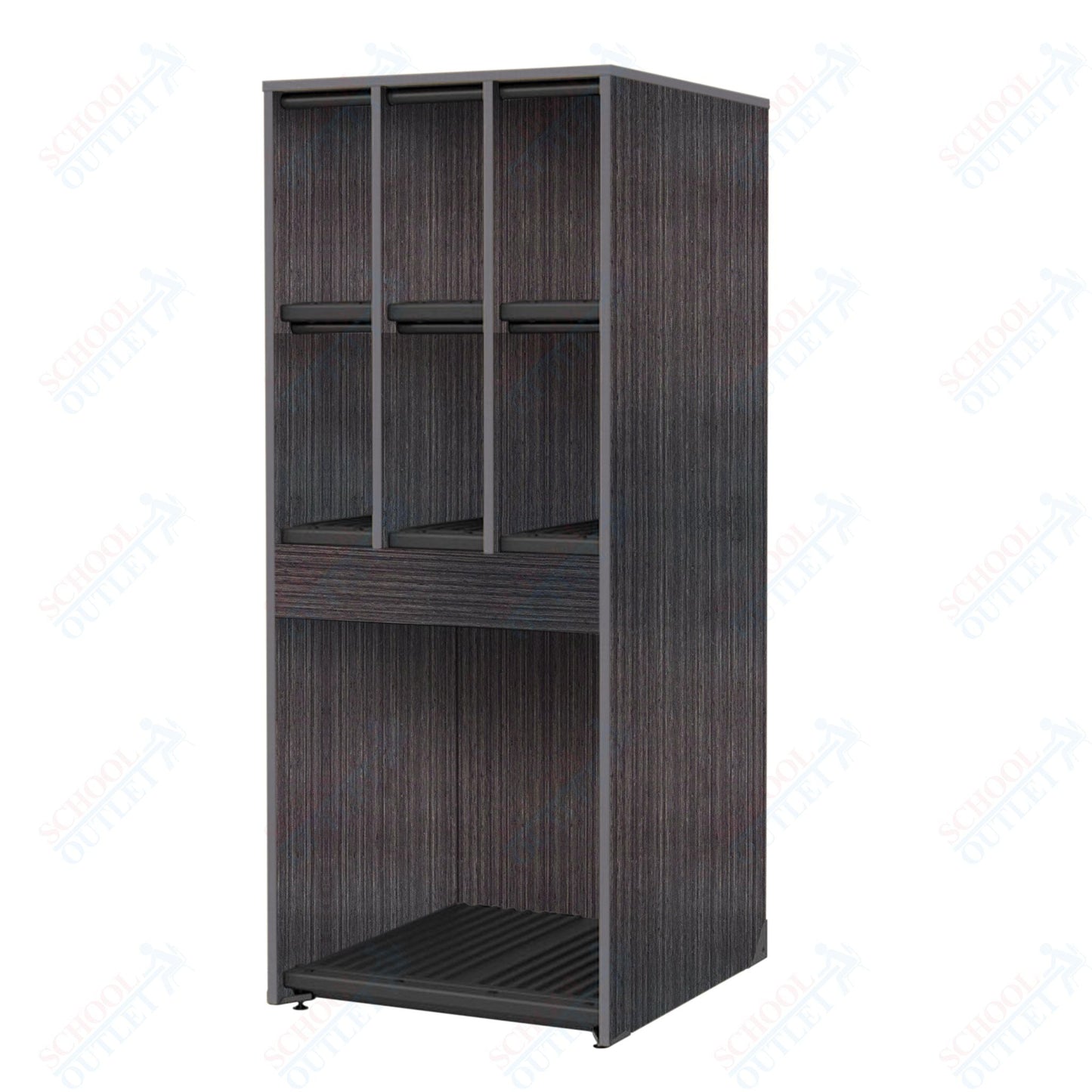 Marco Band - Stor Collection 6 Small/1 Large Compartment 29" Deep Instrument Storage Cabinet 68"H (BS134) - SchoolOutlet