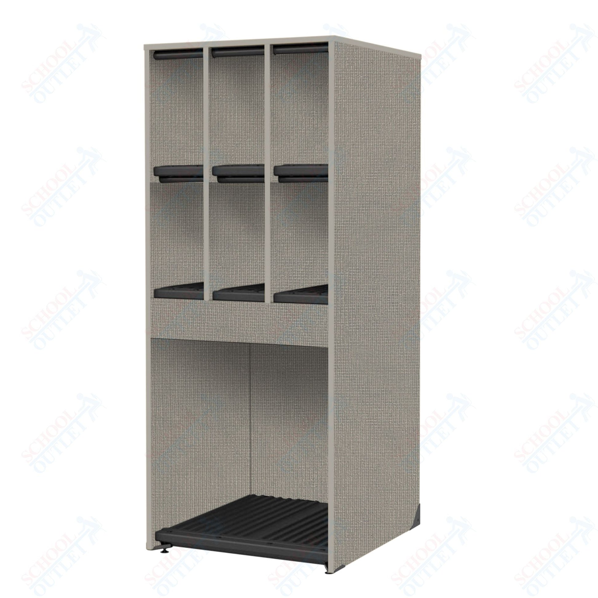 Marco Band - Stor Collection 6 Small/1 Large Compartment 29" Deep Instrument Storage Cabinet 68"H (BS134) - SchoolOutlet