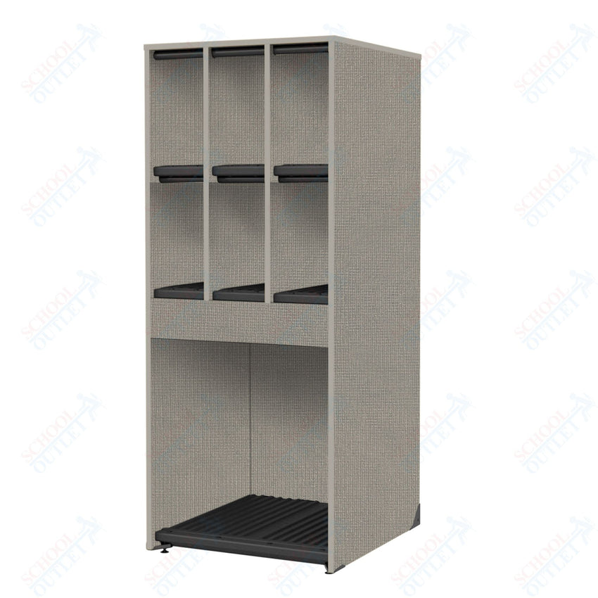 Marco Band - Stor Collection 6 Small/1 Large Compartment 29" Deep Instrument Storage Cabinet 68"H (BS134) - SchoolOutlet
