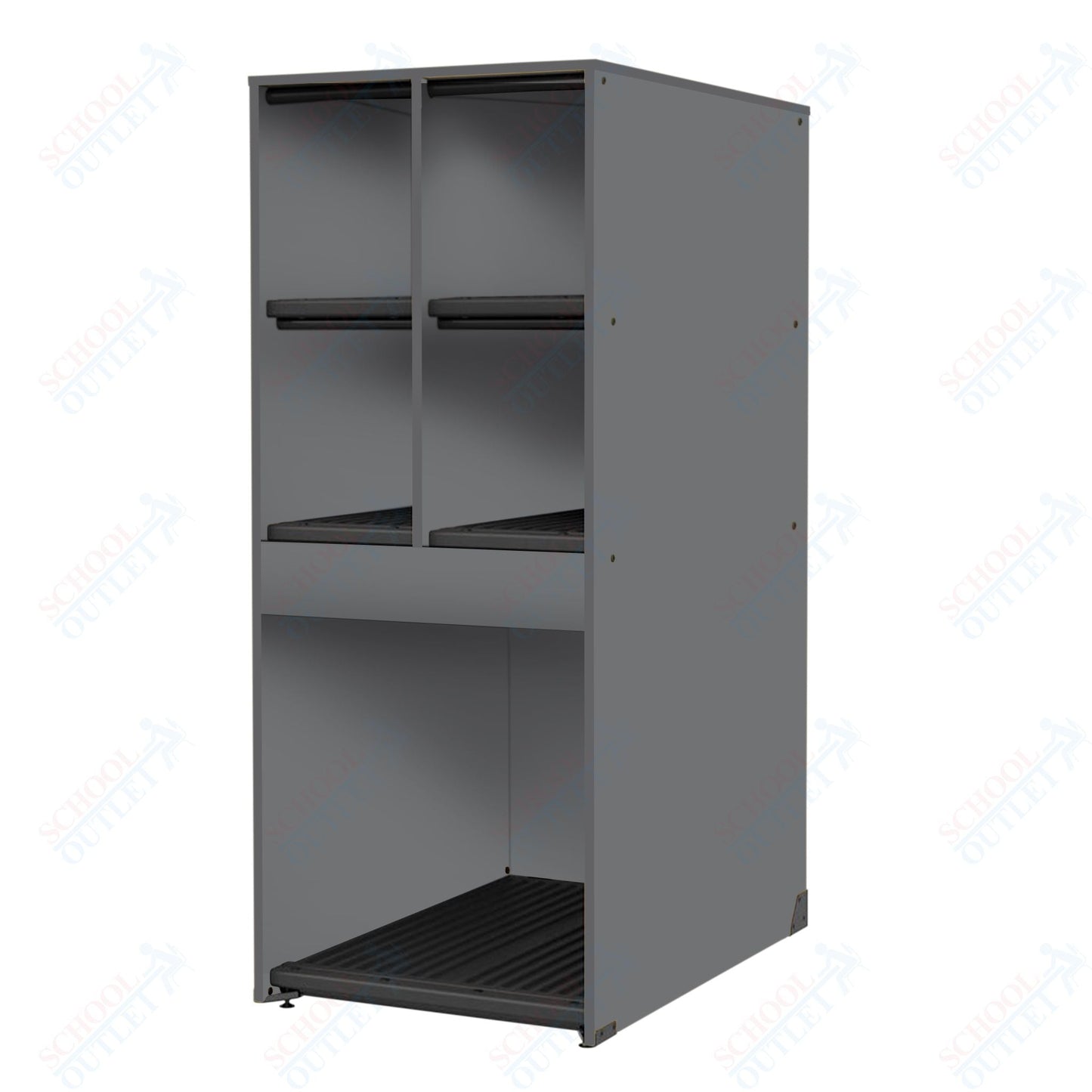 Marco Band - Stor Collection 4 Small/1 Large Compartment 29" Deep Instrument Storage Cabinet 68"H (BS136) - SchoolOutlet