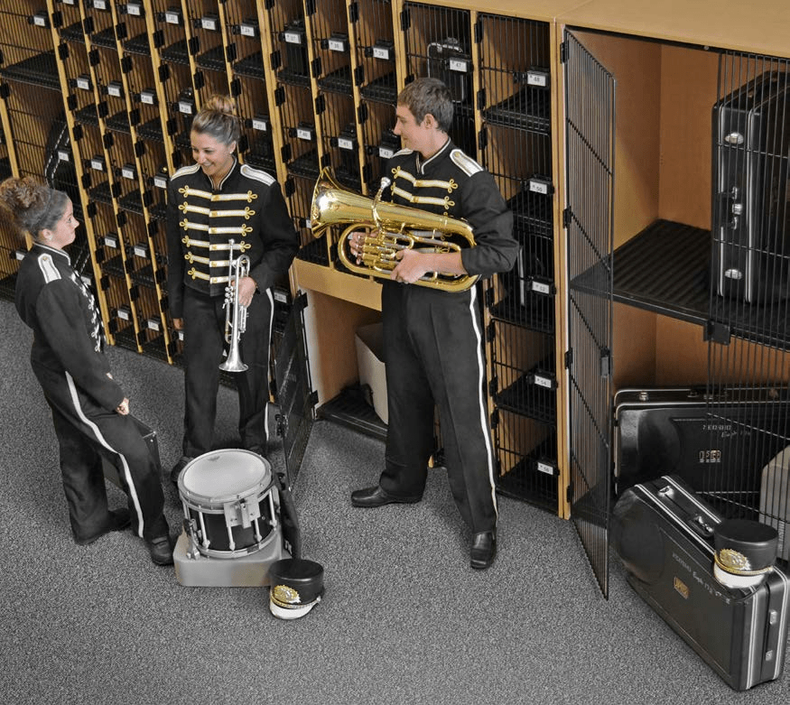 Marco Band - Stor Collection 3 Narrow Compartment 29" Deep Instrument Storage Cabinet 84"H (BS140N) - SchoolOutlet