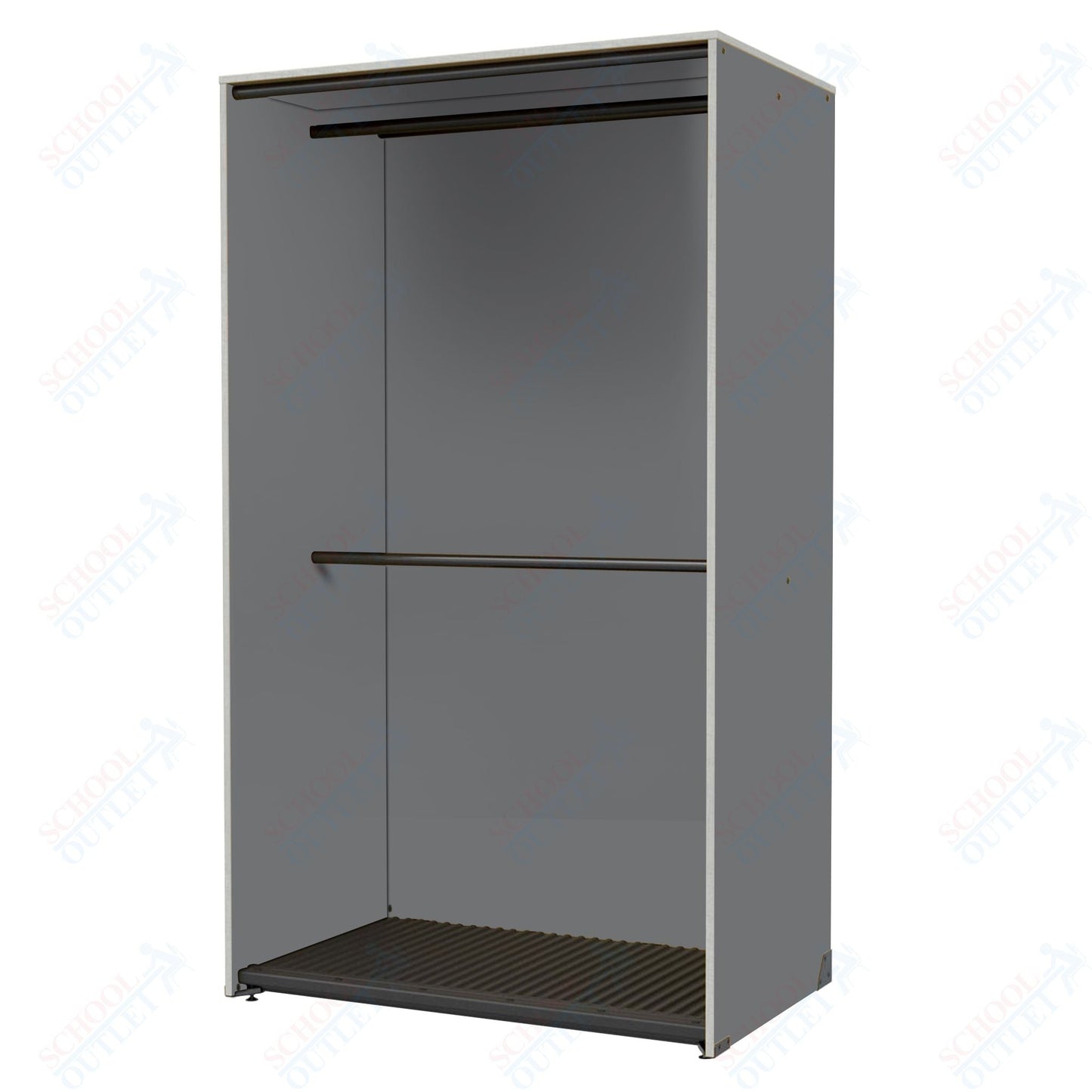 Marco Band - Stor Collection Storage Cabinet with 2 Rods Holds 40 Uniforms 48"W x 84"H x 29.25"D (BS205) - SchoolOutlet