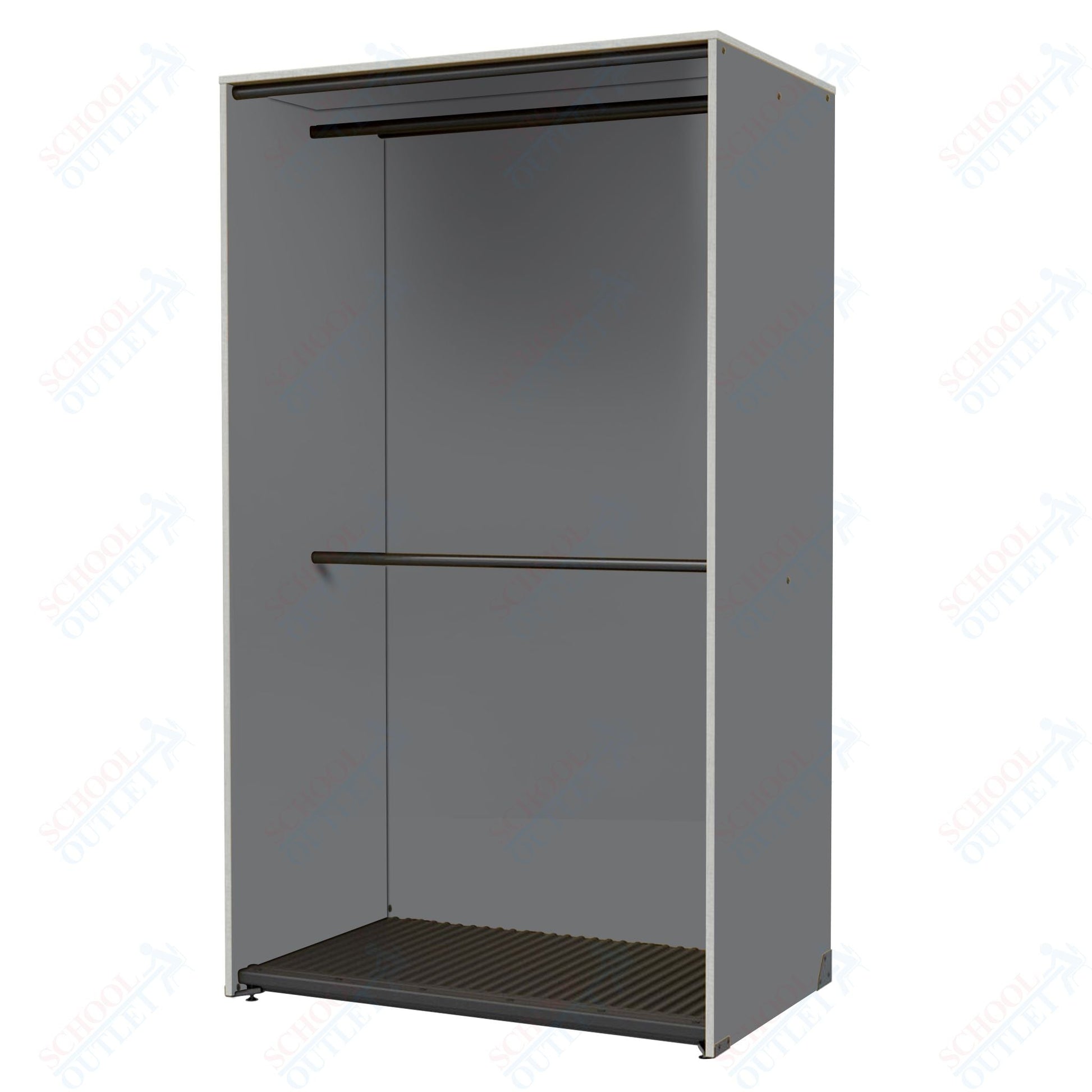 Marco Band - Stor Collection Storage Cabinet with 2 Rods Holds 40 Uniforms 48"W x 84"H x 29.25"D (BS205) - SchoolOutlet