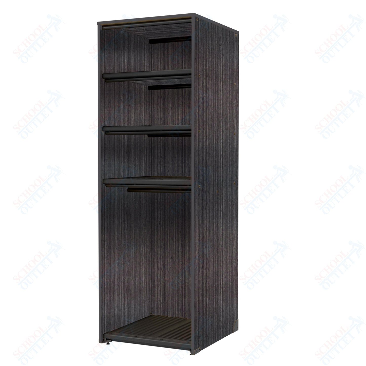 Marco Band - Stor Collection Storage Cabinet with 3 Shelves & Rod Holds 11 uniforms and 12 hats 27.75"W x 84"H x 29.25"D (BS206) - SchoolOutlet