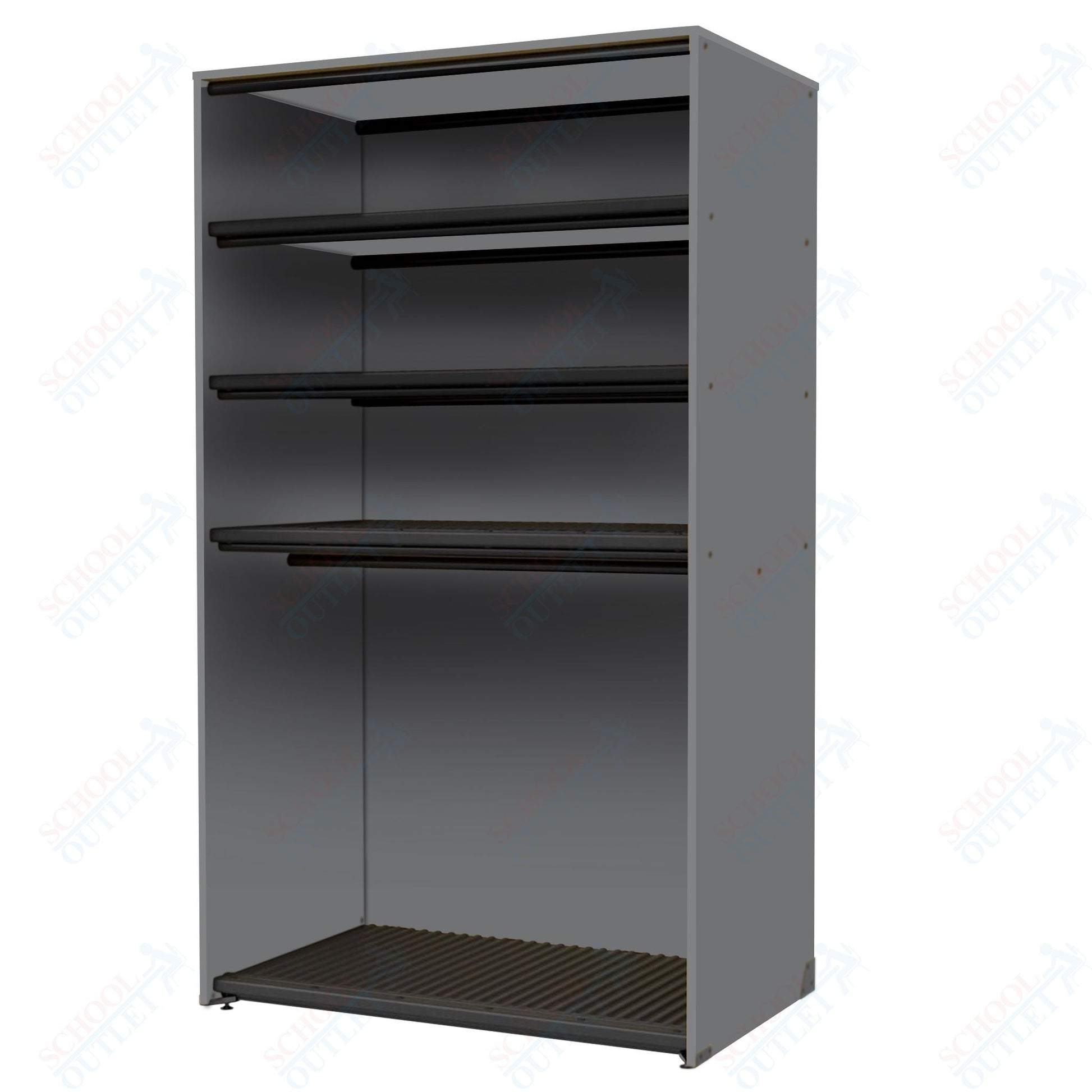 Marco Band - Stor Collection Storage Cabinet with 3 Shelves & Rod Holds 20 uniforms and 24 hats 48"W x 84"H x 29.25"D (BS207) - SchoolOutlet