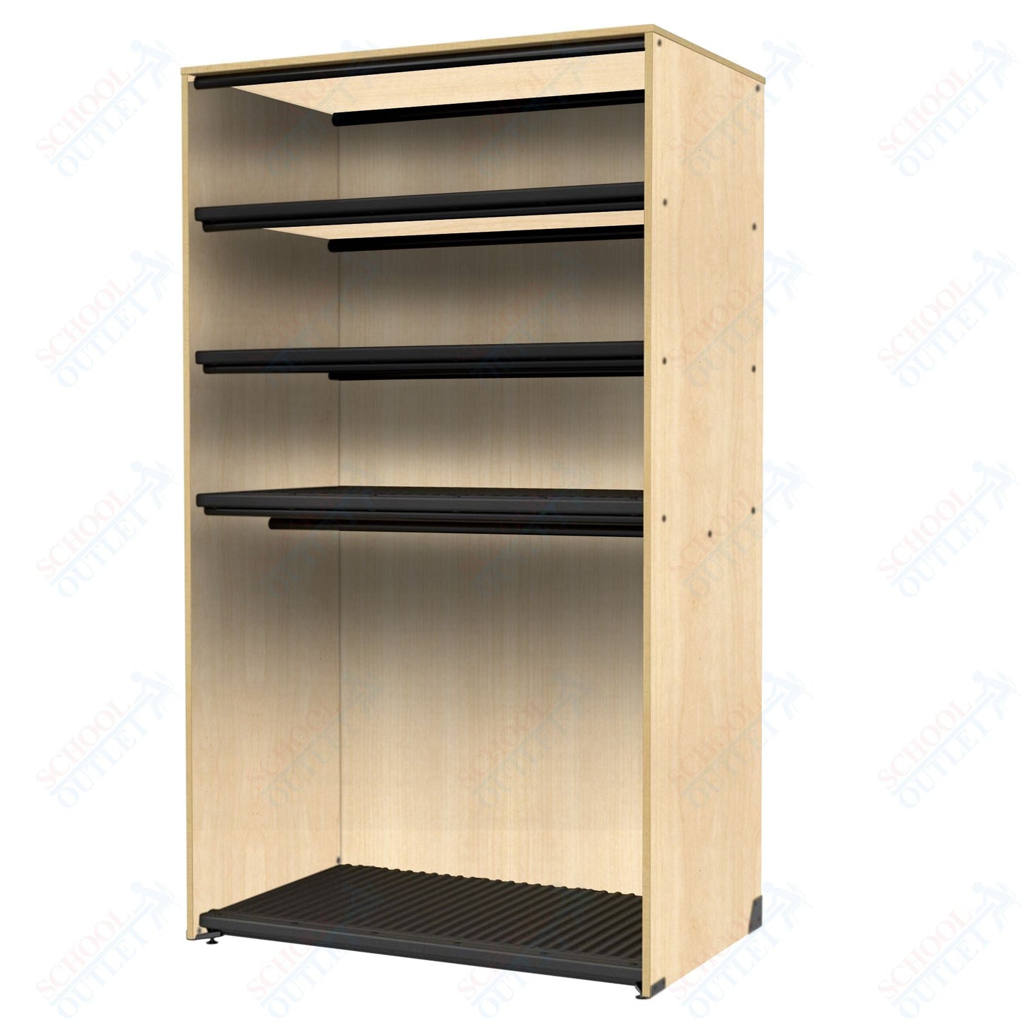 Marco Band - Stor Collection Storage Cabinet with 3 Shelves & Rod Holds 20 uniforms and 24 hats 48"W x 84"H x 29.25"D (BS207) - SchoolOutlet