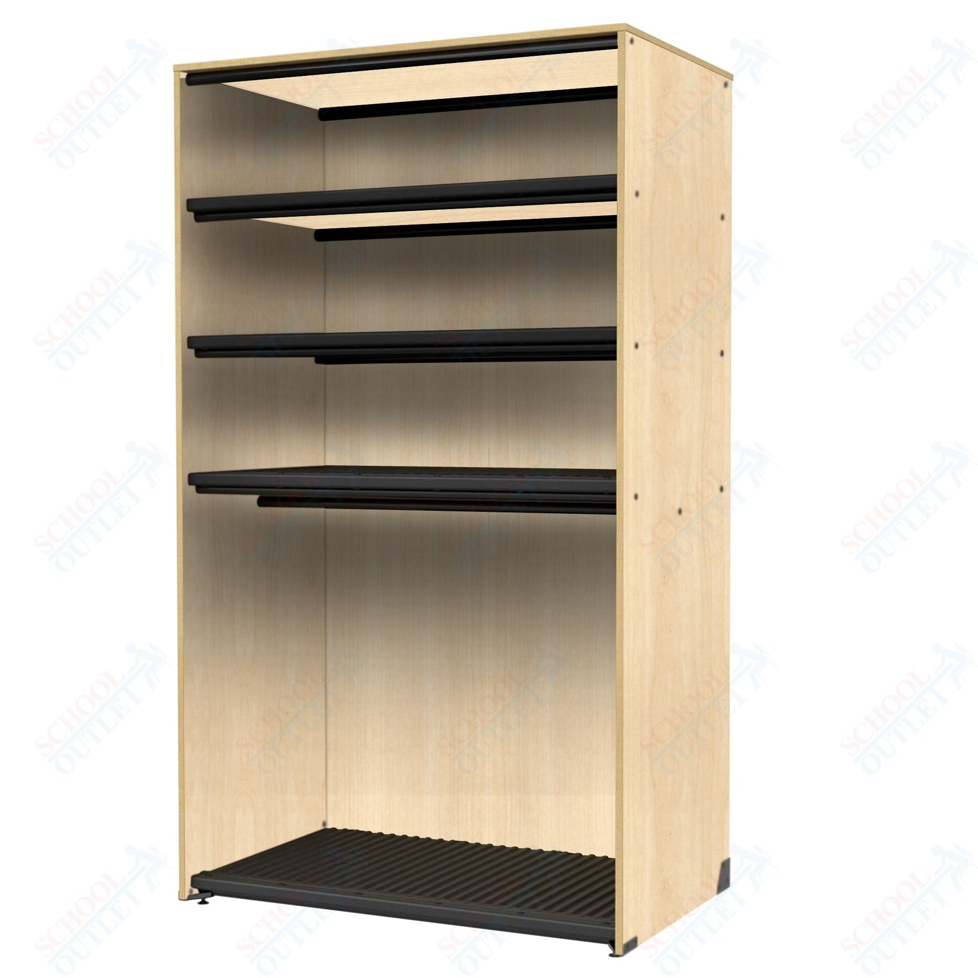 Marco Band - Stor Collection Storage Cabinet with 3 Shelves & Rod Holds 20 uniforms and 24 hats 48"W x 84"H x 29.25"D (BS207) - SchoolOutlet