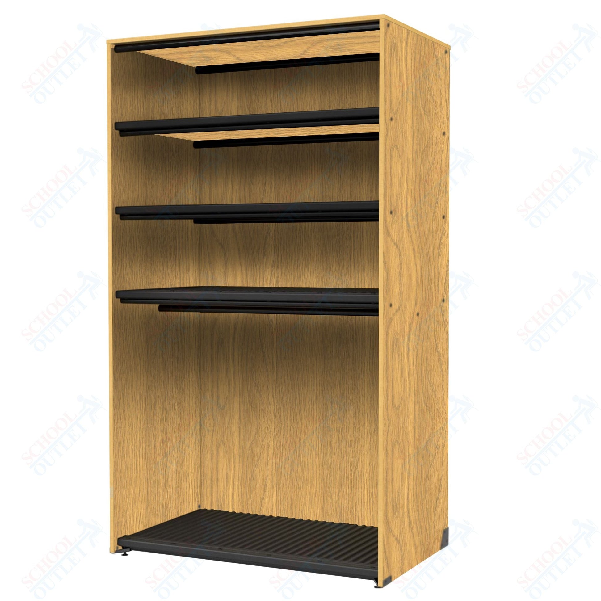 Marco Band - Stor Collection Storage Cabinet with 3 Shelves & Rod Holds 20 uniforms and 24 hats 48"W x 84"H x 29.25"D (BS207) - SchoolOutlet