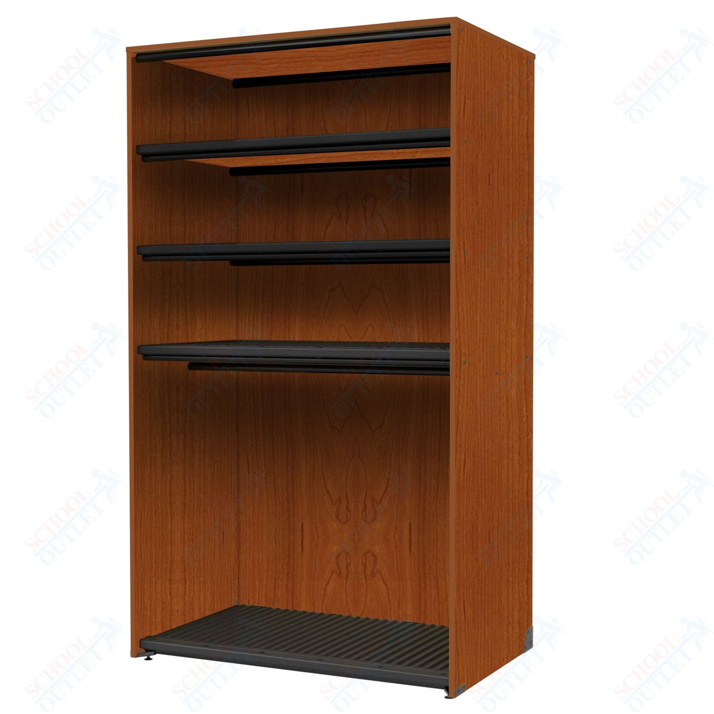 Marco Band - Stor Collection Storage Cabinet with 3 Shelves & Rod Holds 20 uniforms and 24 hats 48"W x 84"H x 29.25"D (BS207) - SchoolOutlet