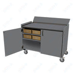 Marco Band - Stor Mobile Percussion Workstation with Locking Doors, 8 Plastic Trays - 36.5