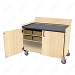 Marco Band - Stor Mobile Percussion Workstation with Locking Doors, 8 Plastic Trays - 36.5