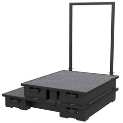Marco Band-Stor Mobile Conductor's Podium Double w/Rail - 12.5"H x 43"W x 40"D (BS352-0)