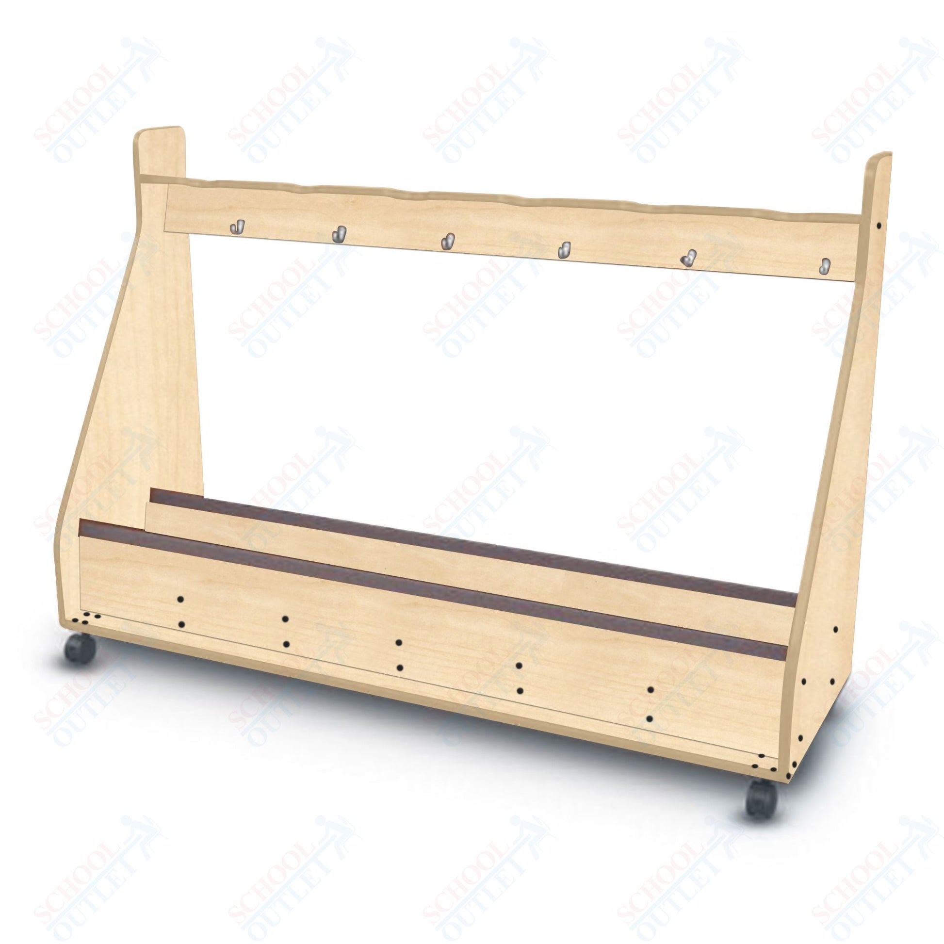 Marco Band - Stor Mobile Cello Rack, 6 Units - 51"H x 73.25"W x 24.25"D (BS504 - 0) - SchoolOutlet