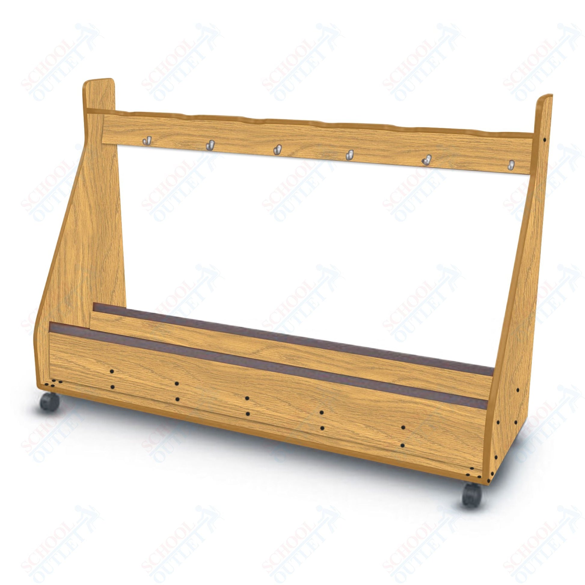 Marco Band - Stor Mobile Cello Rack, 6 Units - 51"H x 73.25"W x 24.25"D (BS504 - 0) - SchoolOutlet