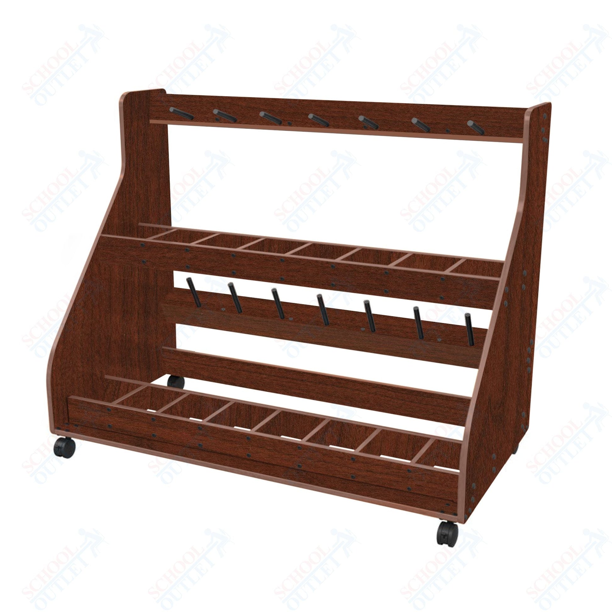 Marco Band - Stor Mobile Violin/Viola Rack, 16 Units - 51"H x 62.5"W x 33"D (BS505 - 0) - SchoolOutlet