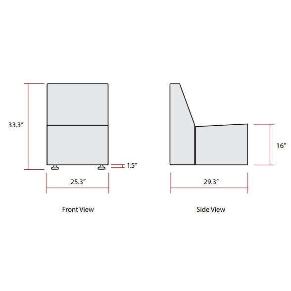 Marco Sonik Soft Seating Single Chair - 22'' W x 33.3" H (LF1003 - G1) - SchoolOutlet