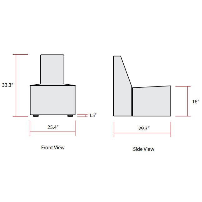 Marco Sonik Soft Seating 25.4" W Outer Wedge Chair - 18" Seat Heigh (LF1033 - G1) - SchoolOutlet