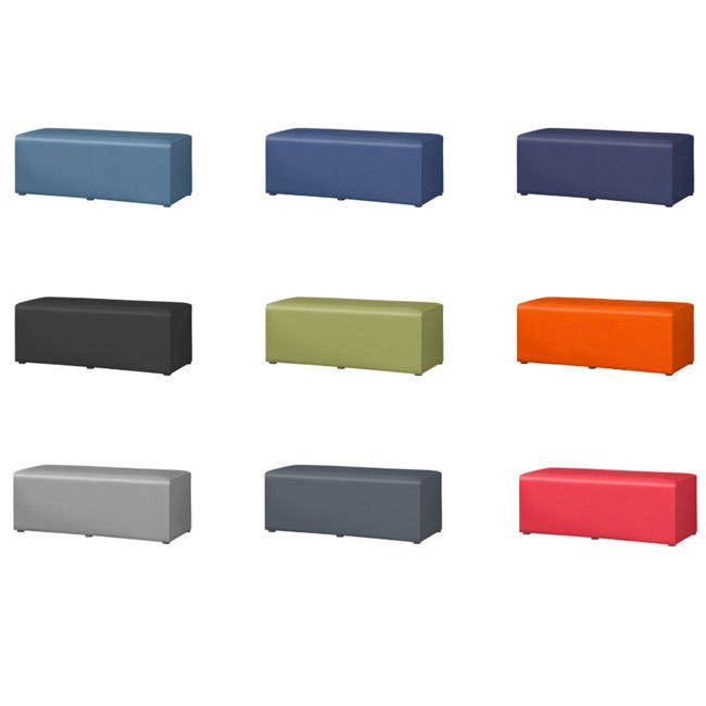 Marco Sonik Soft Seating 19" x 48" Rectangle Bench 18" Seat Height (LF1202 - G1) - SchoolOutlet