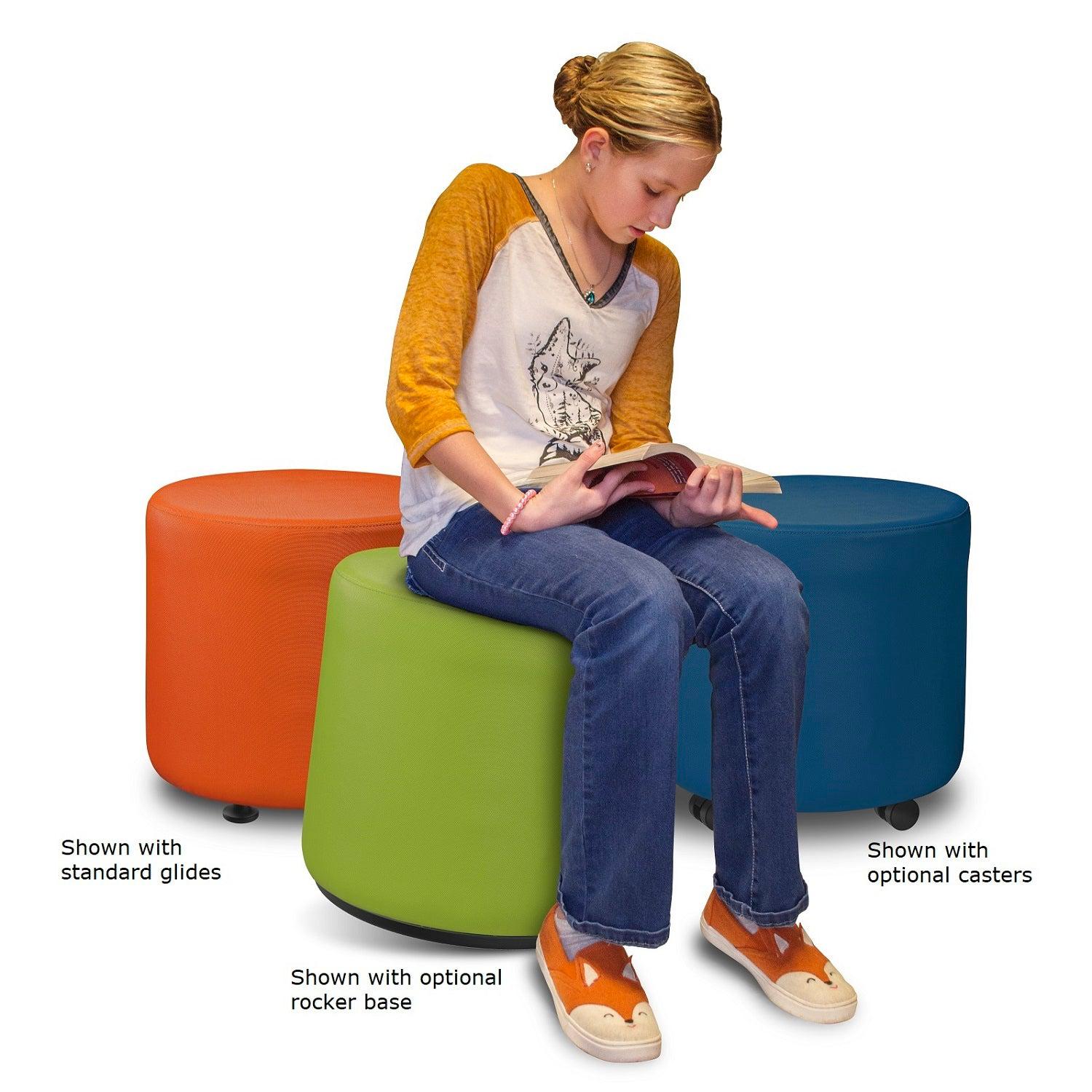 Marco Sonik Ottoman Soft Seating Round Wobble Stool 18" Seat Height (LF1511 - G1) - SchoolOutlet