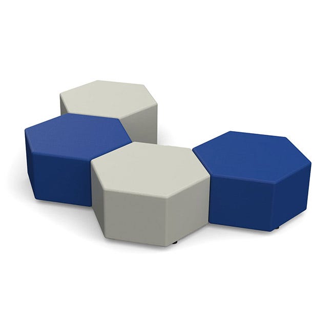 Marco Sonik Soft Seating Hexagon Bench 18" Seat Height (LF1531 - G1) - SchoolOutlet