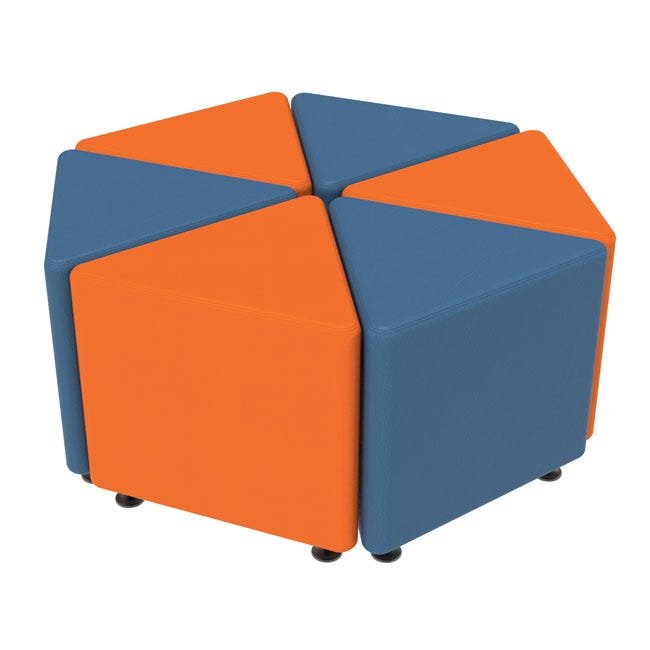 Marco Sonik Soft Seating Triangle Ottoman 18" Seat Height (LF1551 - G1) - SchoolOutlet