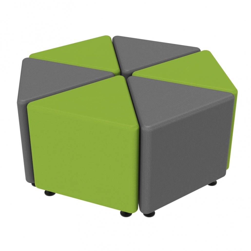 Marco Sonik Soft Seating Triangle Ottoman 18" Seat Height (LF1551 - G1) - SchoolOutlet