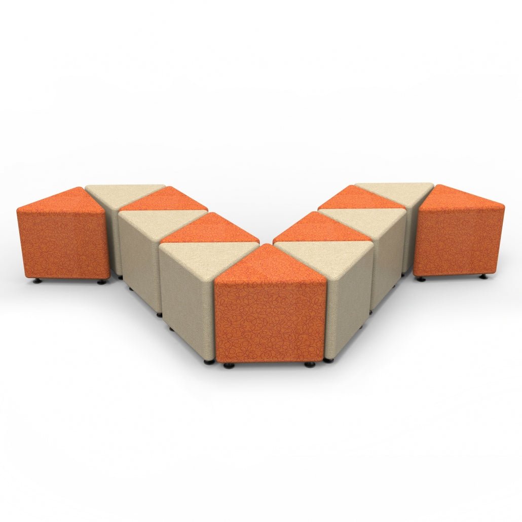 Marco Sonik Soft Seating Triangle Ottoman 18" Seat Height (LF1551 - G1) - SchoolOutlet
