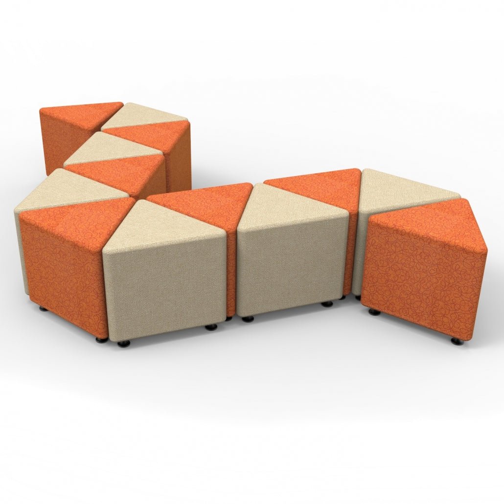 Marco Sonik Soft Seating Triangle Ottoman 18" Seat Height (LF1551 - G1) - SchoolOutlet