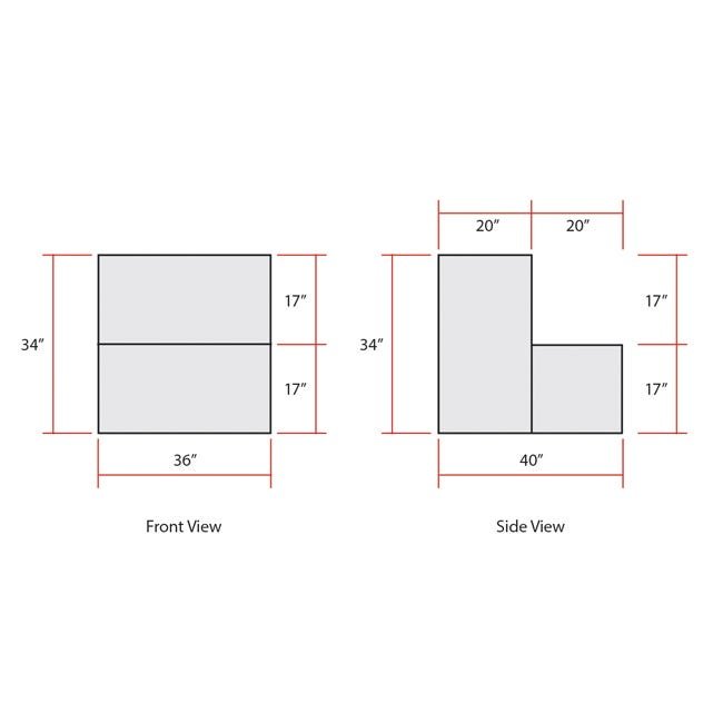 Marco Sonik 2 - Step Tiered Soft Seating 36" W x 34" H (LF1810 - G1) - SchoolOutlet