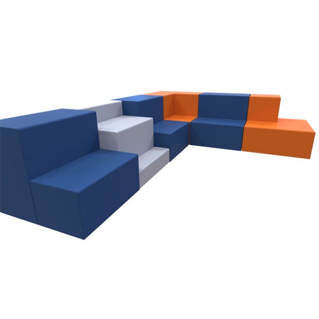 Marco Sonik 2 - Step Tiered Soft Seating 36" W x 34" H (LF1810 - G1) - SchoolOutlet