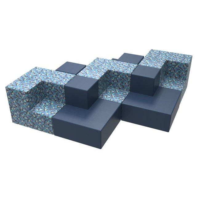 Marco Sonik 2 - Step Tiered Soft Seating Outside Corner 40" W x 34" H (LF1821 - G1) - SchoolOutlet