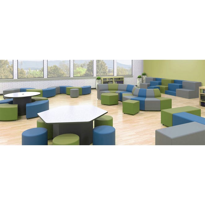 Marco Sonik Series Padded Base Square Dry Erase Table 29" height (LF2616 - G1 - DB) - SchoolOutlet