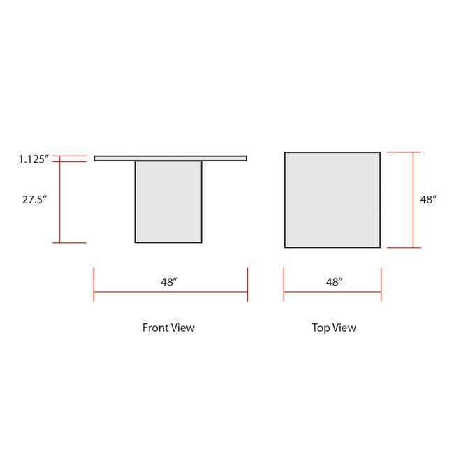 Marco Sonik Series Padded Base Square Dry Erase Table 29" height (LF2616 - G1 - DB) - SchoolOutlet