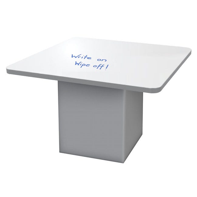 Marco Sonik Series Padded Base Square Dry Erase Table 29" height (LF2616 - G1 - DB) - SchoolOutlet