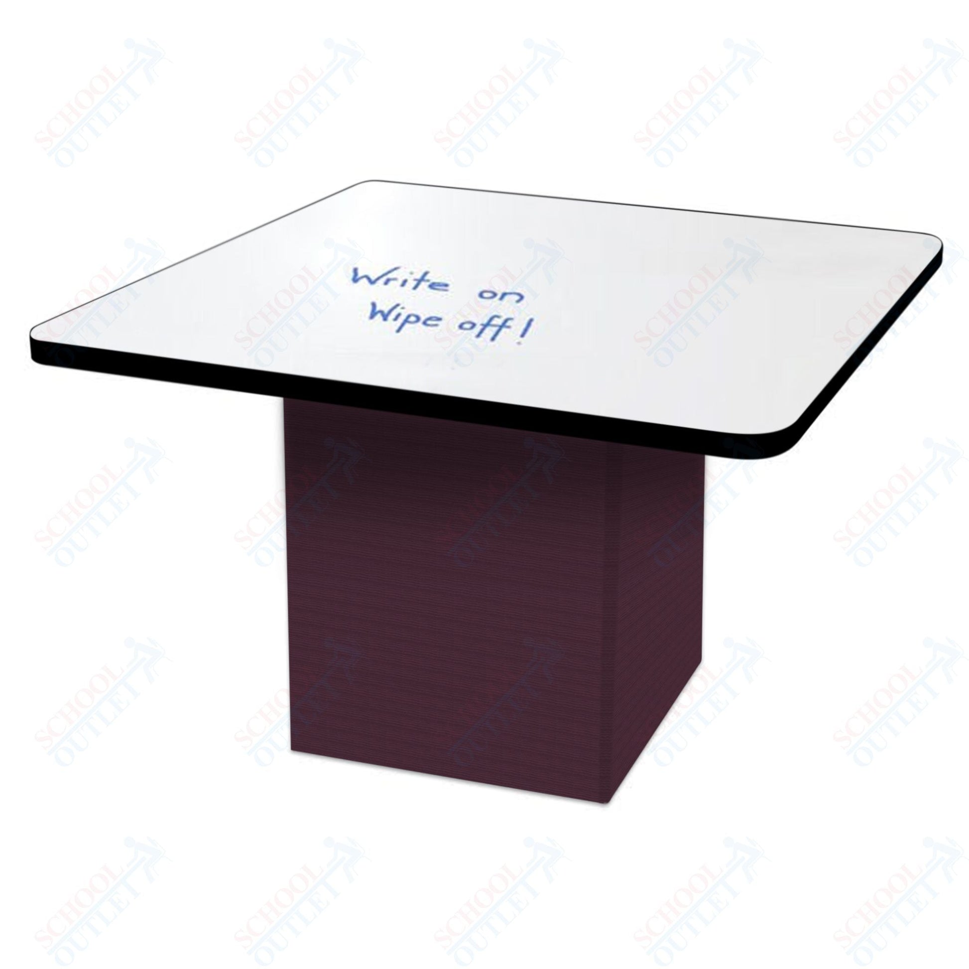 Marco Sonik Series Padded Base Square Dry Erase Table 29" height (LF2616 - G1 - DB) - SchoolOutlet