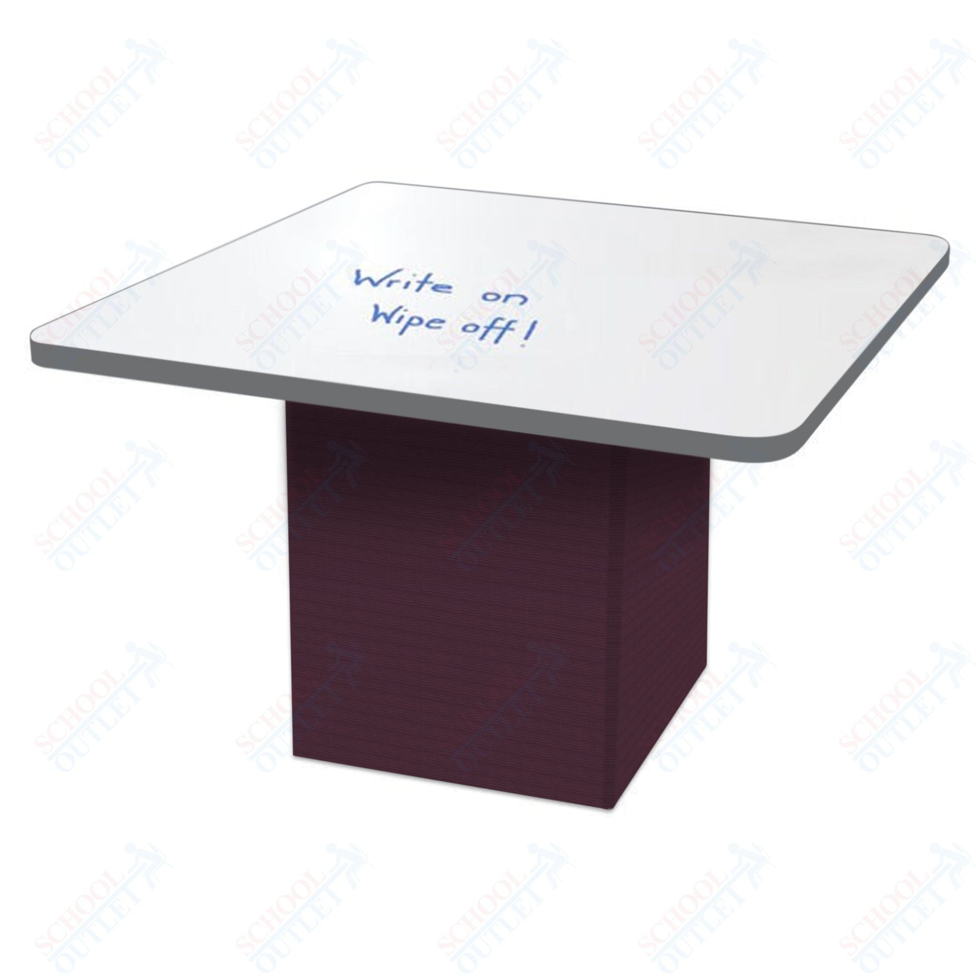 Marco Sonik Series Padded Base Square Dry Erase Table 29" height (LF2616 - G1 - DB) - SchoolOutlet