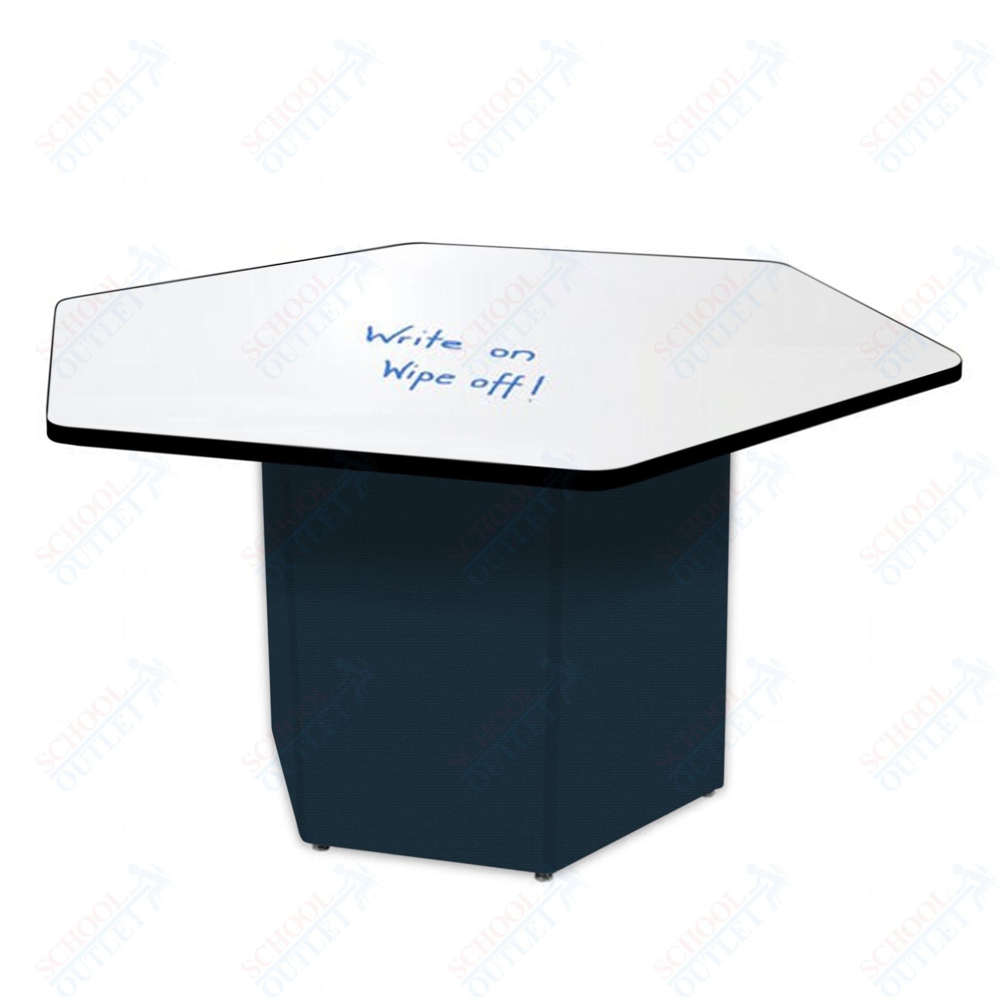 Marco Sonik Series Padded Base Hexagon Dry Erase Table 29" height (LF2653 - G1 - DB) - SchoolOutlet