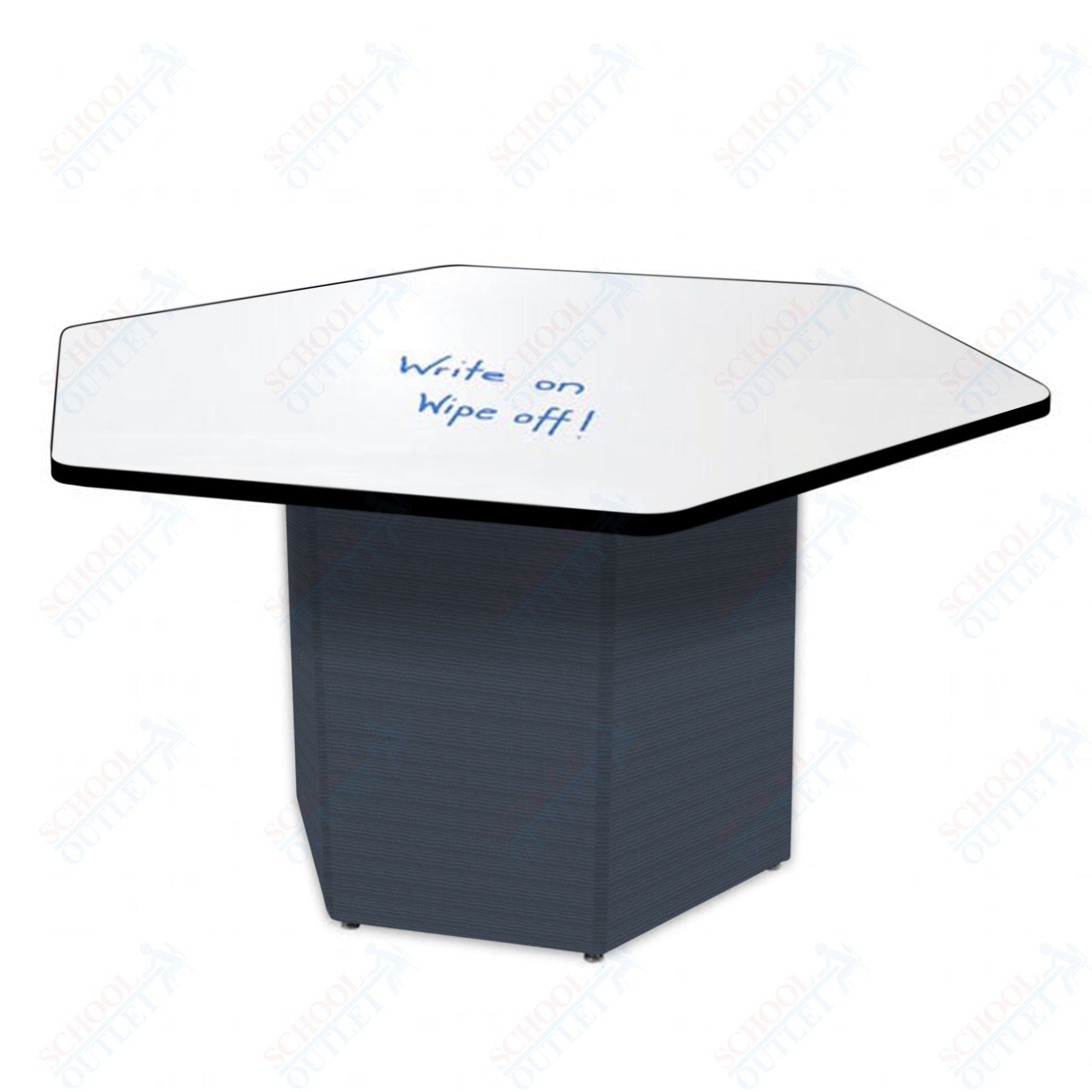 Marco Sonik Series Padded Base Hexagon Dry Erase Table 29" height (LF2653 - G1 - DB) - SchoolOutlet