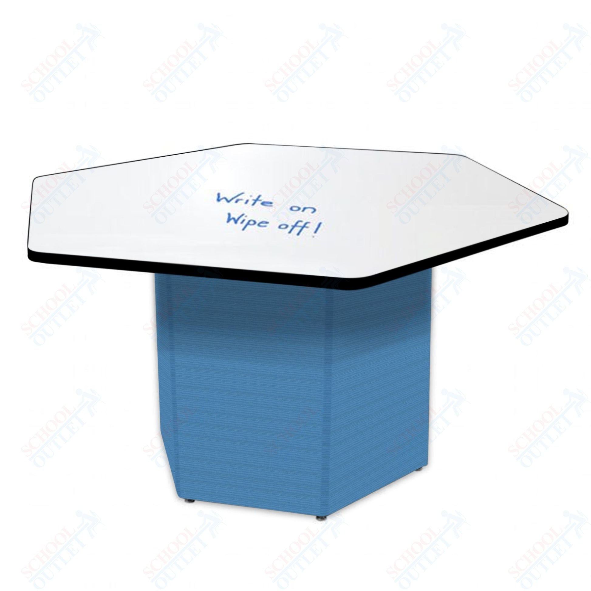 Marco Sonik Series Padded Base Hexagon Dry Erase Table 29" height (LF2653 - G1 - DB) - SchoolOutlet