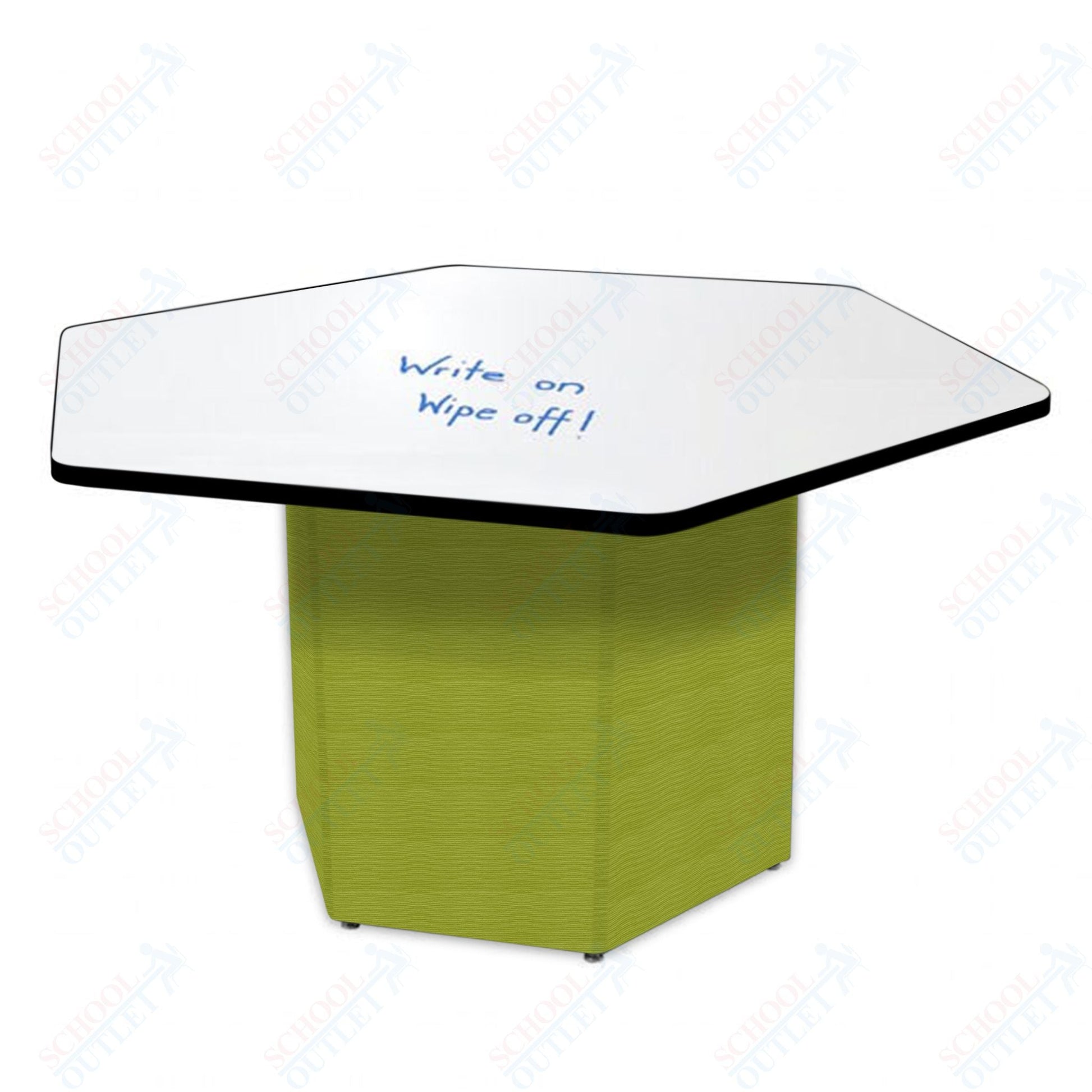 Marco Sonik Series Padded Base Hexagon Dry Erase Table 29" height (LF2653 - G1 - DB) - SchoolOutlet