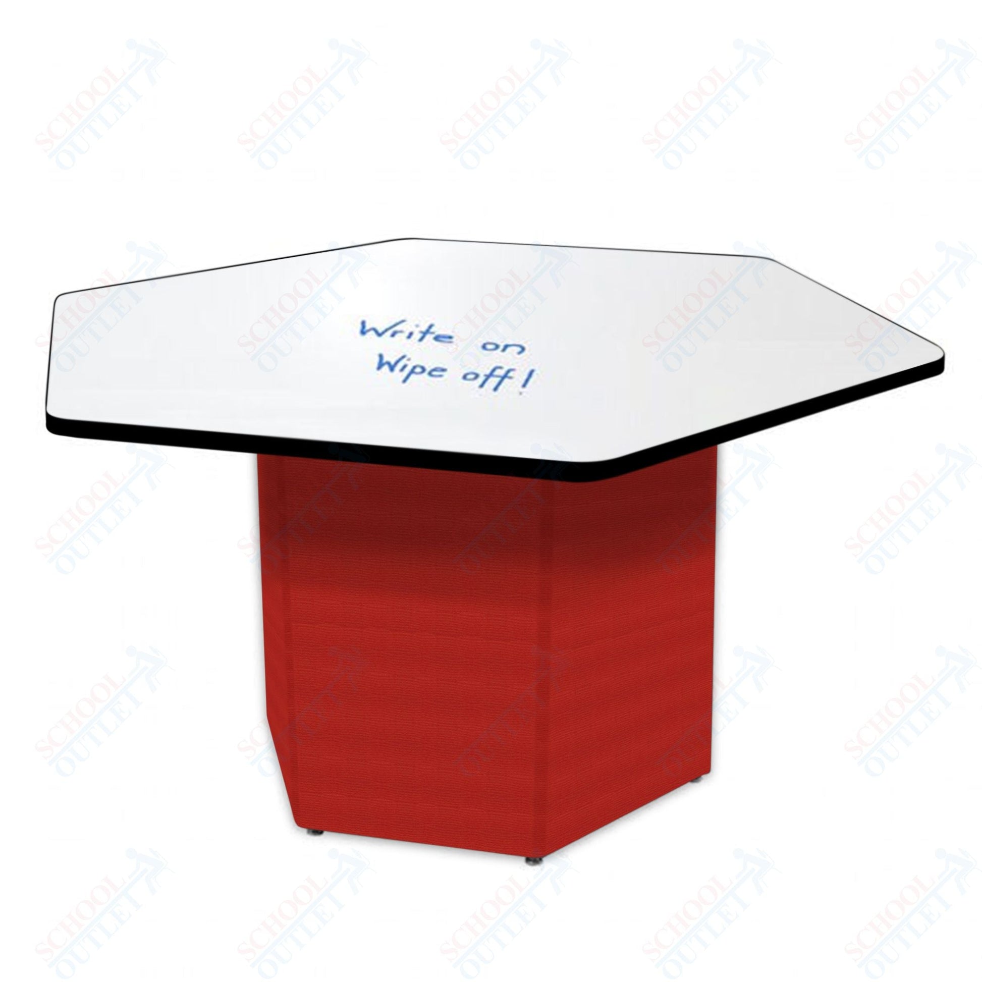 Marco Sonik Series Padded Base Hexagon Dry Erase Table 29" height (LF2653 - G1 - DB) - SchoolOutlet