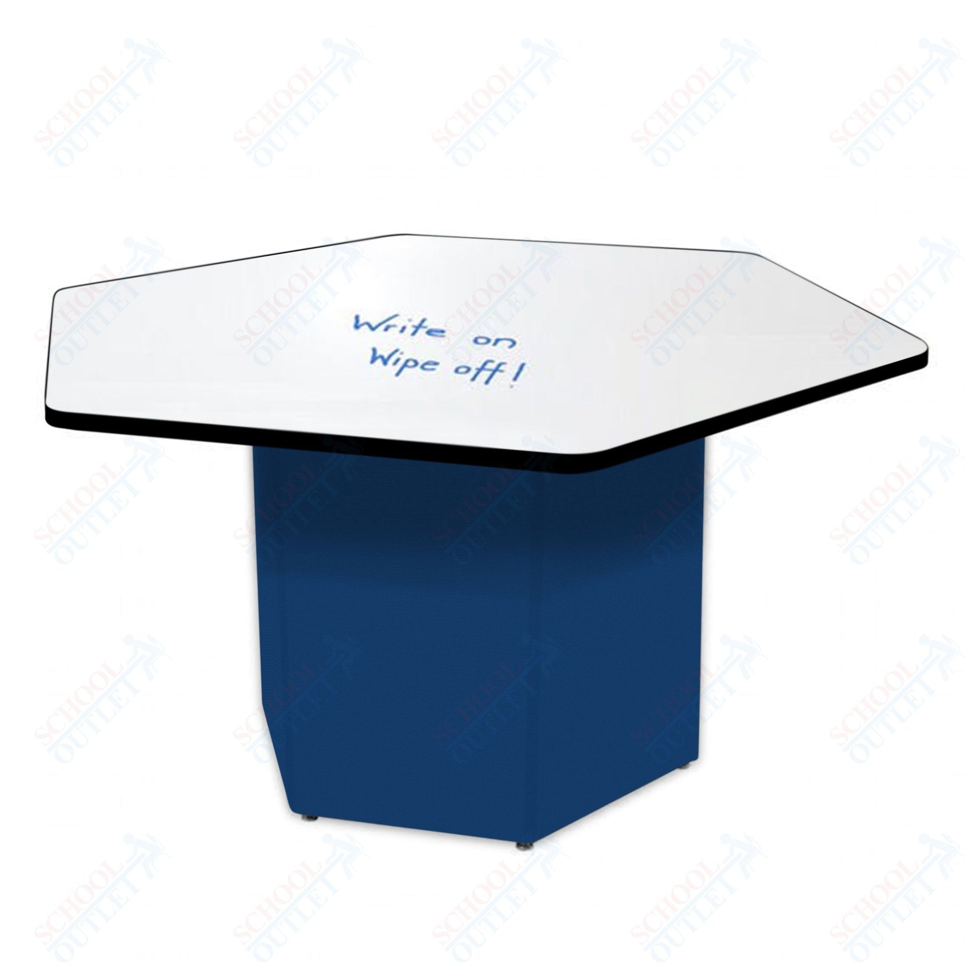 Marco Sonik Series Padded Base Hexagon Dry Erase Table 29" height (LF2653 - G1 - DB) - SchoolOutlet