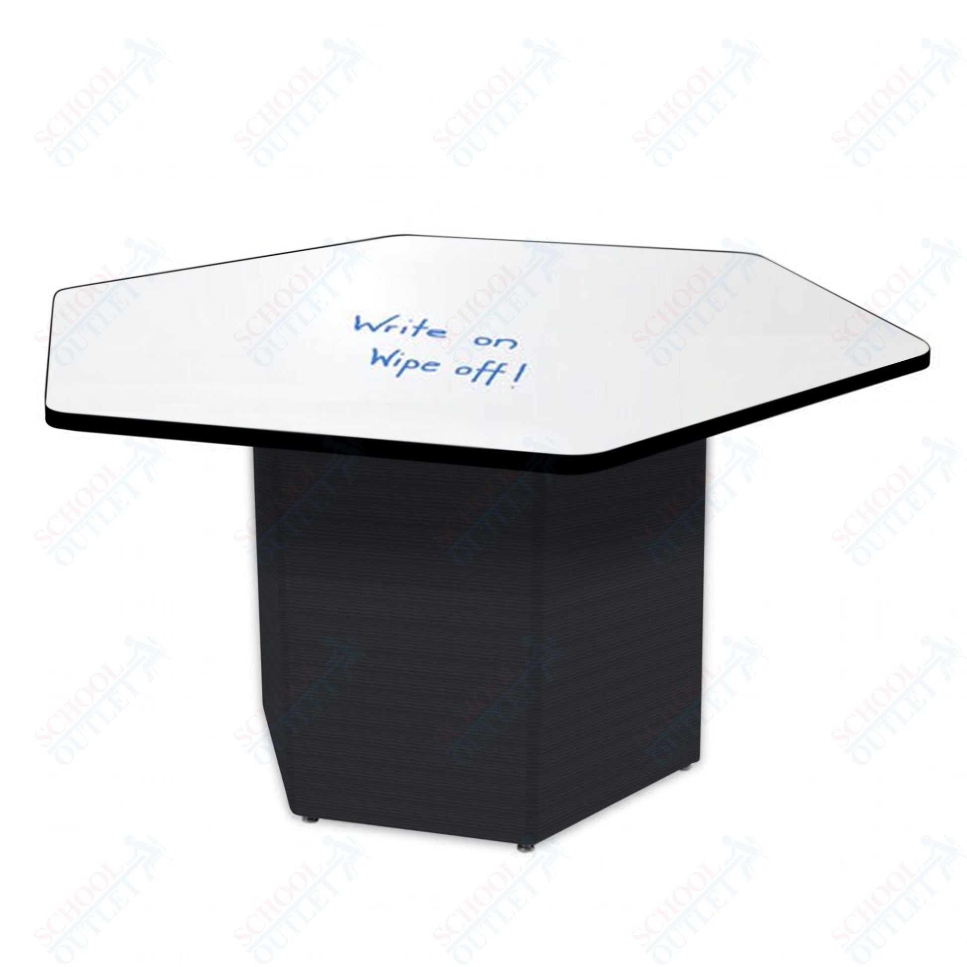 Marco Sonik Series Padded Base Hexagon Dry Erase Table 29" height (LF2653 - G1 - DB) - SchoolOutlet