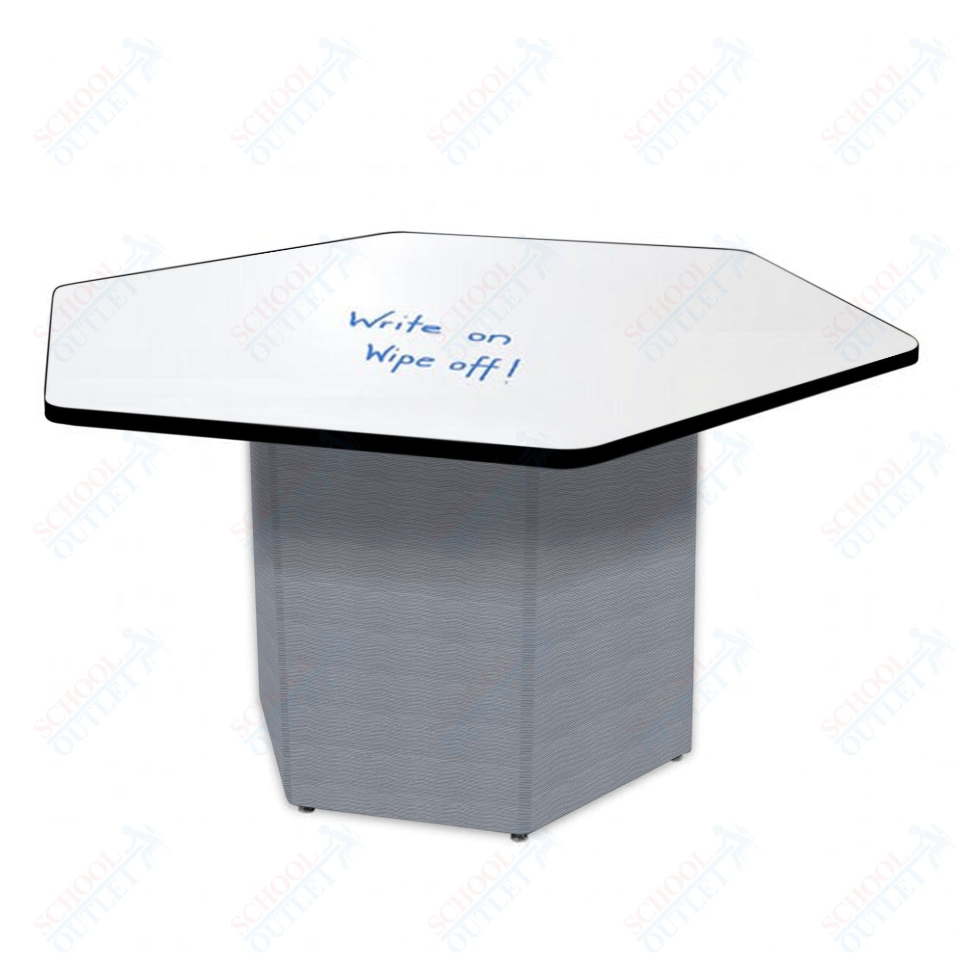 Marco Sonik Series Padded Base Hexagon Dry Erase Table 29" height (LF2653 - G1 - DB) - SchoolOutlet