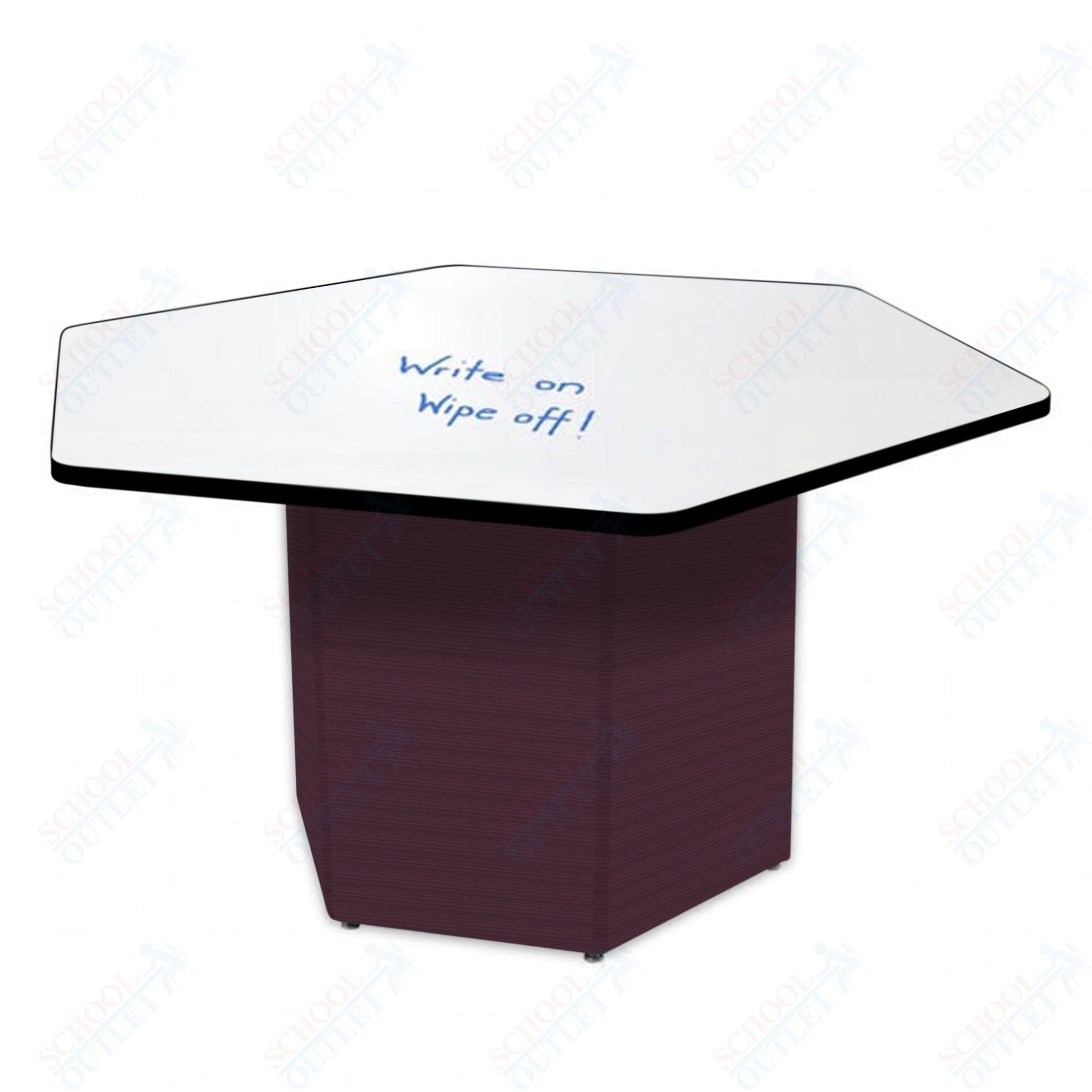 Marco Sonik Series Padded Base Hexagon Dry Erase Table 29" height (LF2653 - G1 - DB) - SchoolOutlet